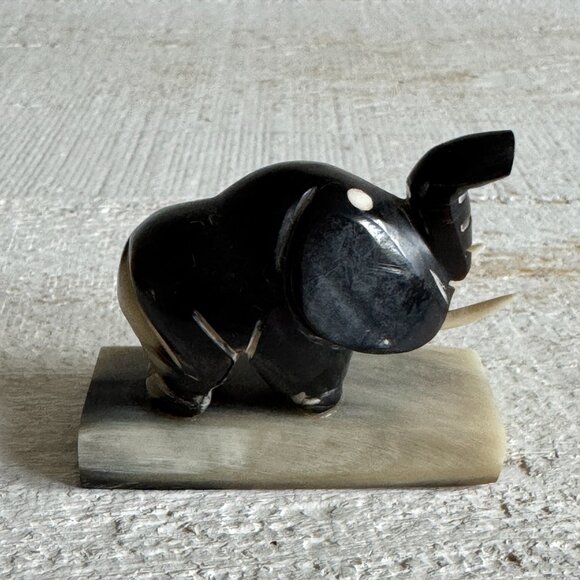 Mini Carved Lucky Elephant Decor - Made in Thailand - Picture 4 of 8